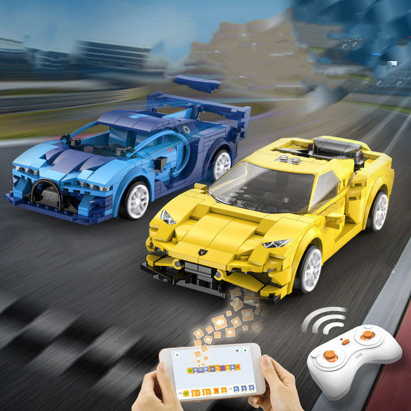 Blue Phantom App Programming Remote Control building block Sports Car